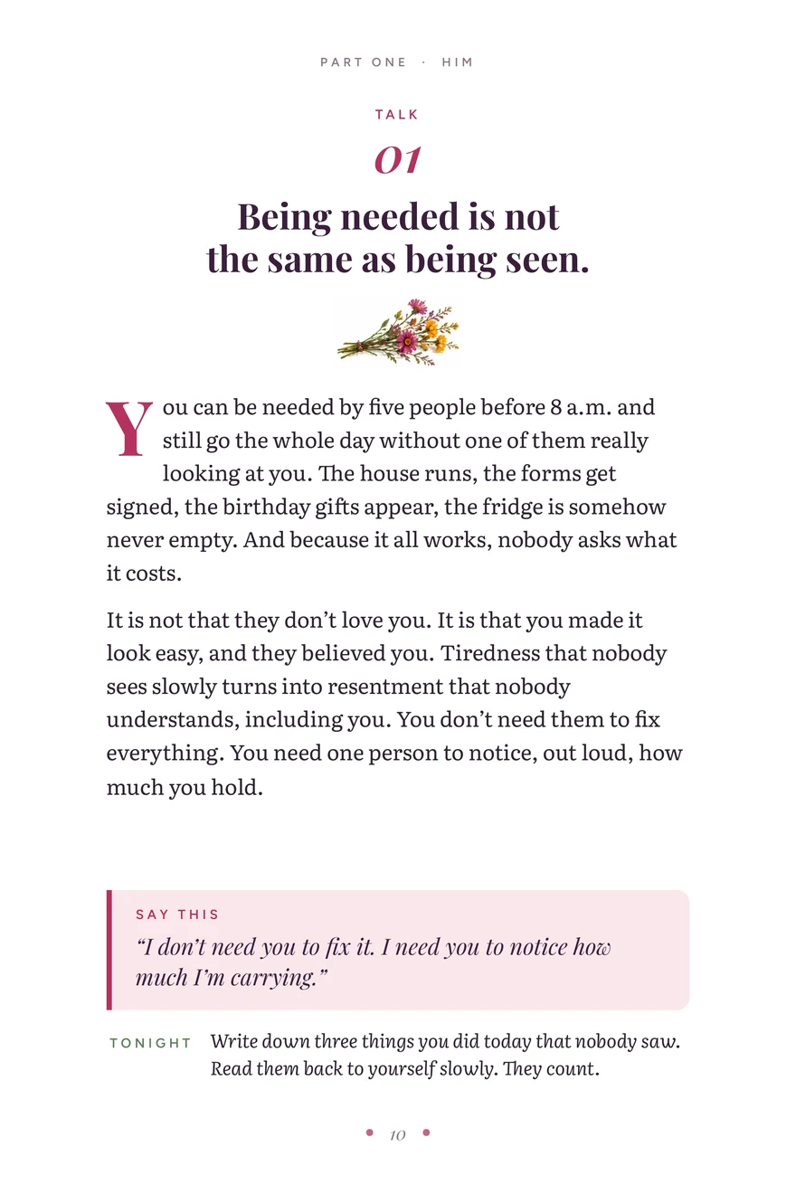 Talk 1, a full page from the book