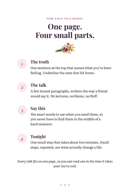 Page 8: How each talk works